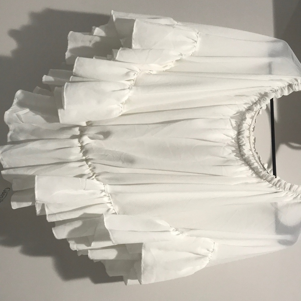 White off the shoulder shirt